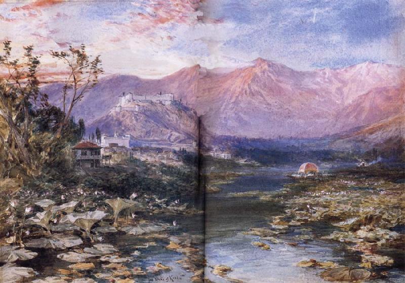 William Simpson The Lake of Kashmir at Shrinagar china oil painting image